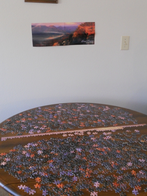 Grand Canyon puzzle.  I taped the picture of it to the wall.